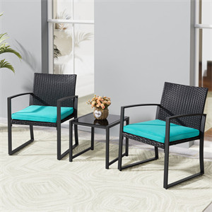  Happel Square 2 - Person 17.71" Long Bistro Set with Cushions
