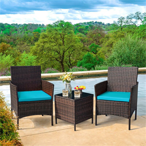  Jagger 3 Piece Rattan Seating Group with Cushions