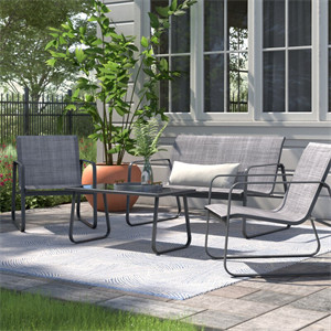  Virginio 4 Piece Complete Patio Set