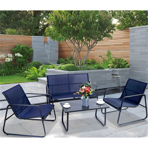  Virginio 4 Piece Complete Patio Set