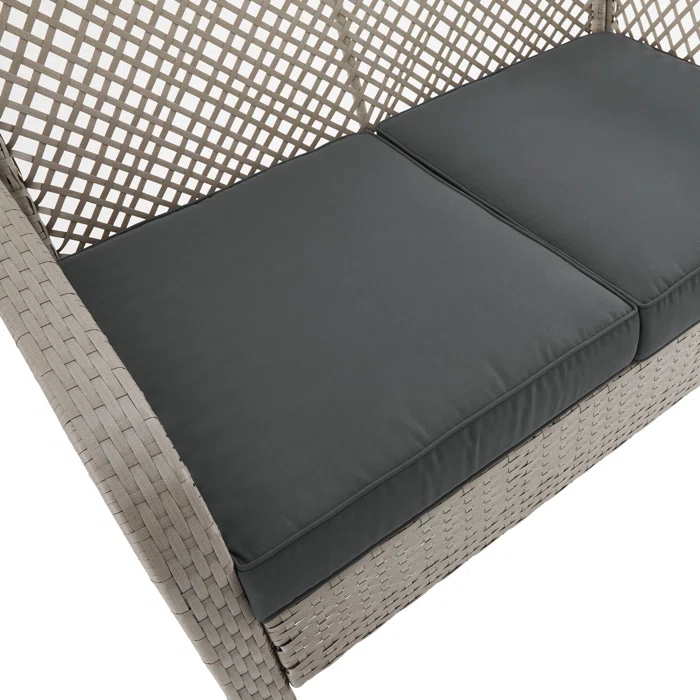  4 Piece Rattan Sofa Seating Group with Cushions