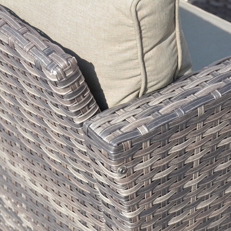  Wicker/rattan 5 - Person Seating Group With Cushions