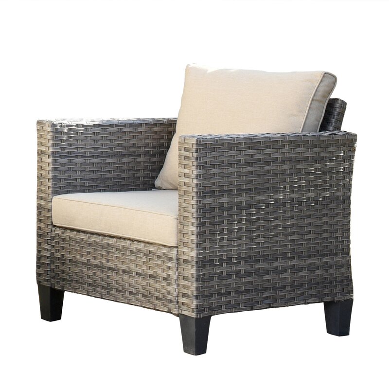  Wicker/rattan 5 - Person Seating Group With Cushions