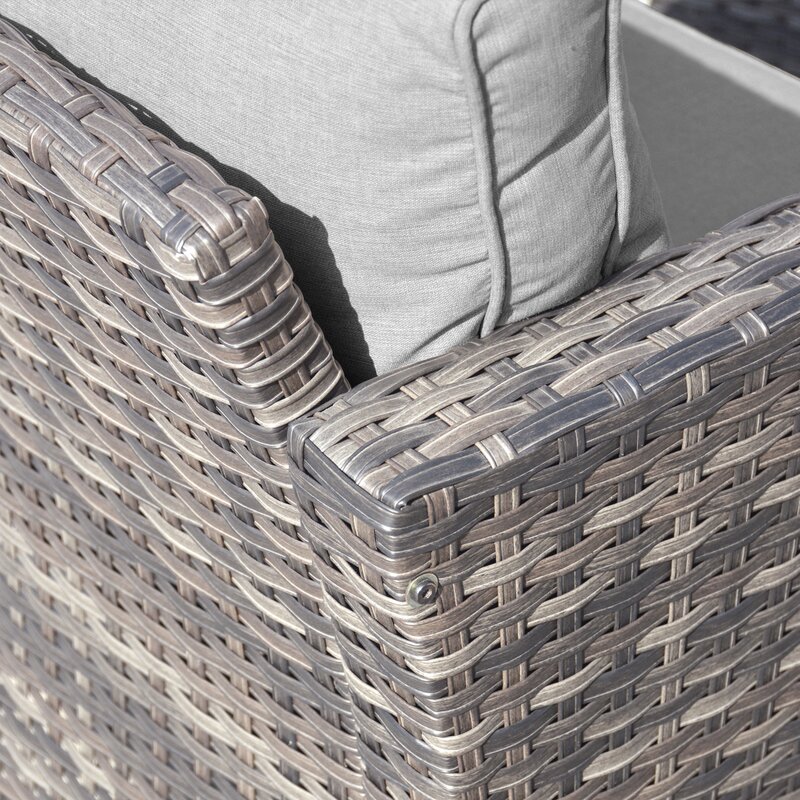  Wicker/rattan 5 - Person Seating Group With Cushions