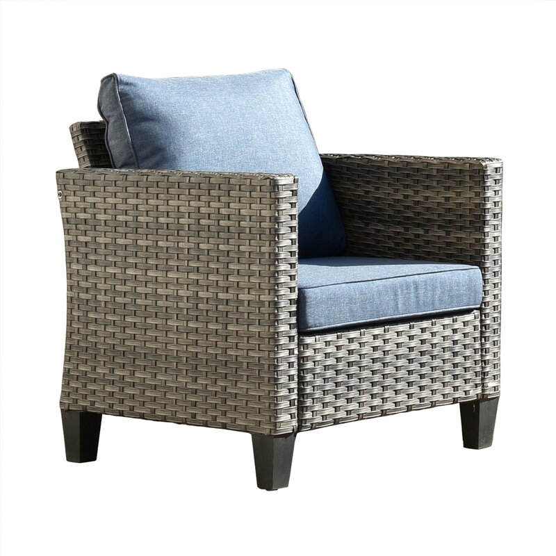  Wicker/rattan 5 - Person Seating Group With Cushions