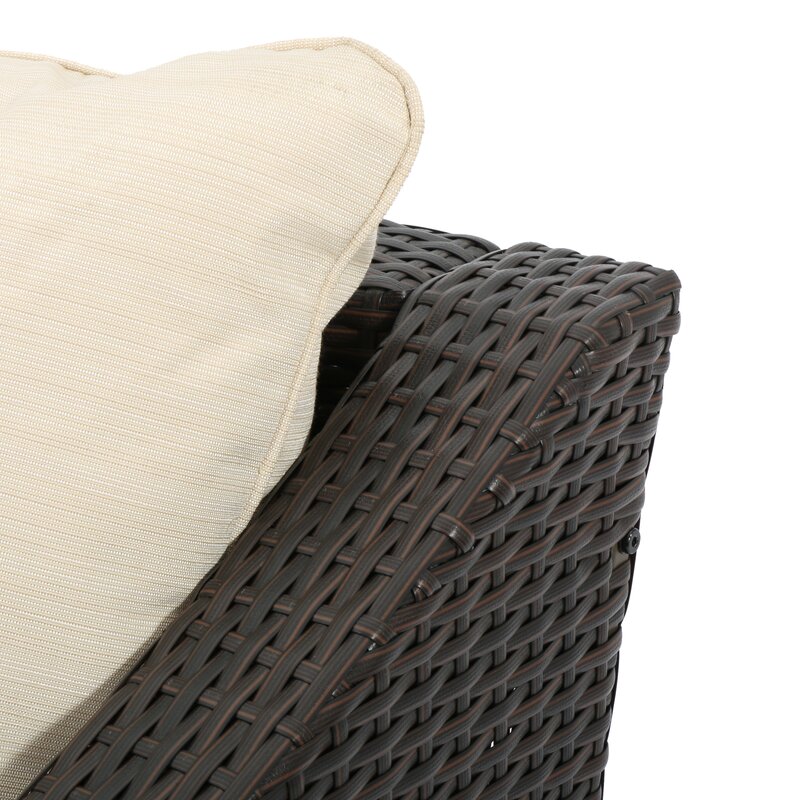  Amaru 3 Piece Rattan Conversation Set with Cushions