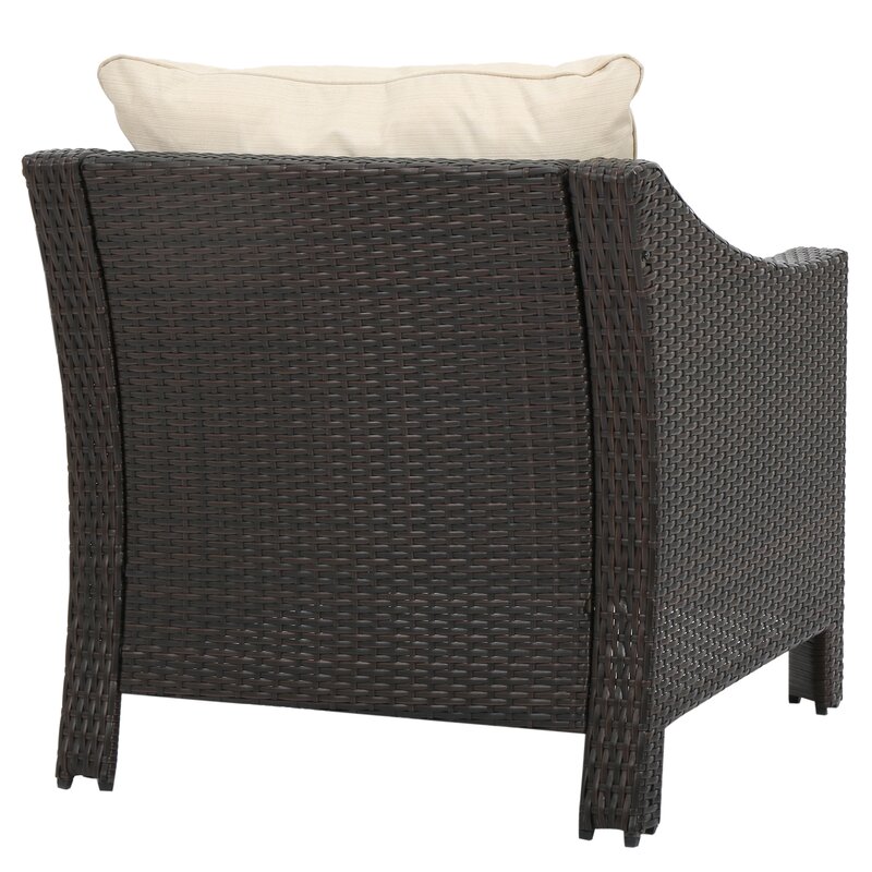  Amaru 3 Piece Rattan Conversation Set with Cushions