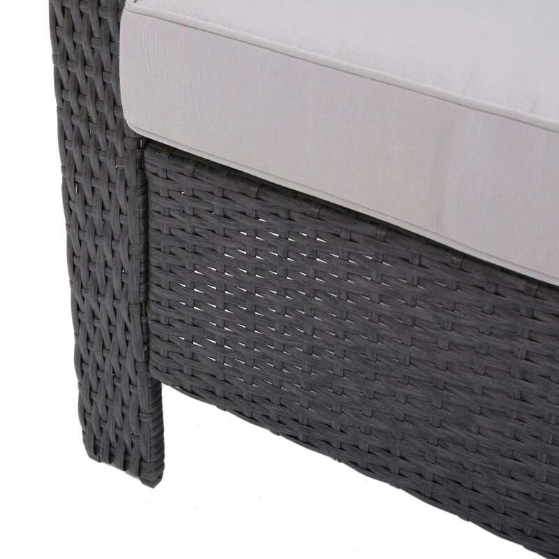  Amaru 3 Piece Rattan Conversation Set with Cushions