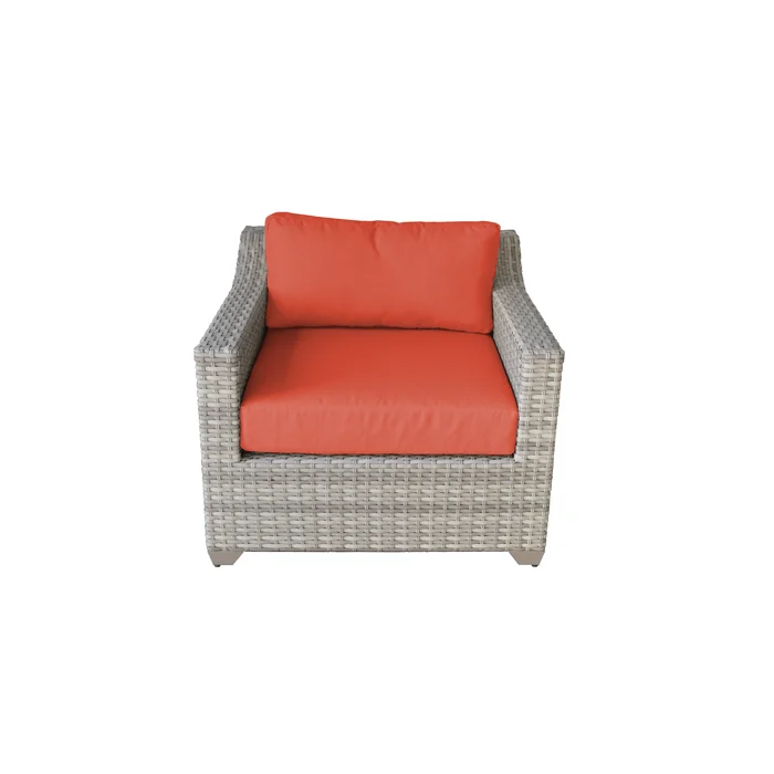  Falmouth 4 Piece Rattan Sectional Seating Group with Cushions