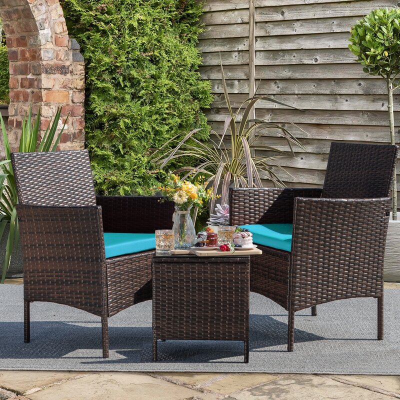  Jagger 3 Piece Rattan Seating Group with Cushions