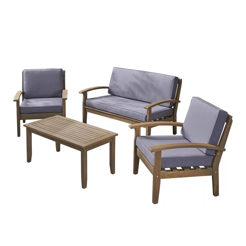  Junoo 4 - Person Outdoor Seating Group with Cushions