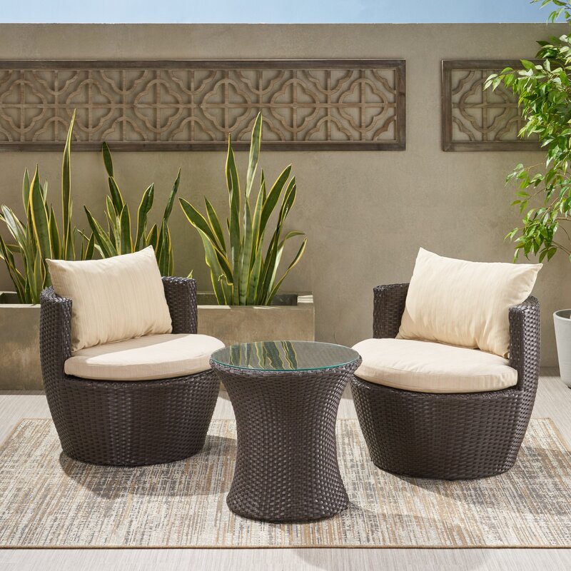  Krysta 2 - Person Outdoor Seating Group with Cushions