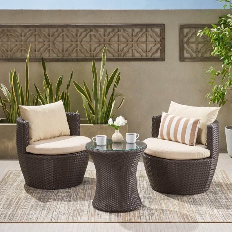 Krysta 2 - Person Outdoor Seating Group with Cushions