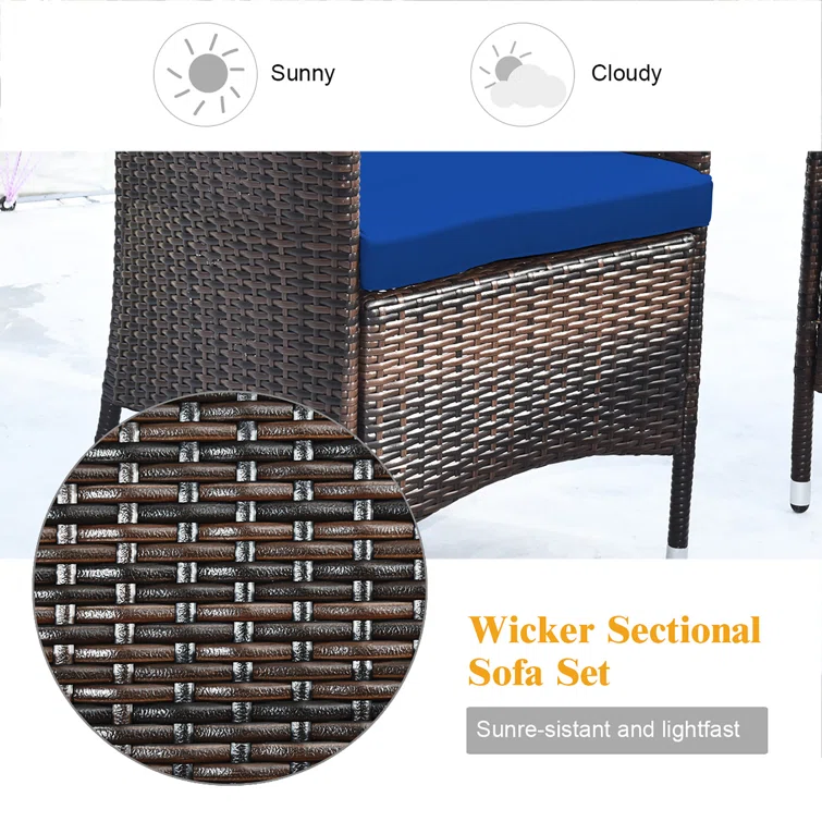  Rayna 4 Piece Rattan Sofa Seating Group with Cushions