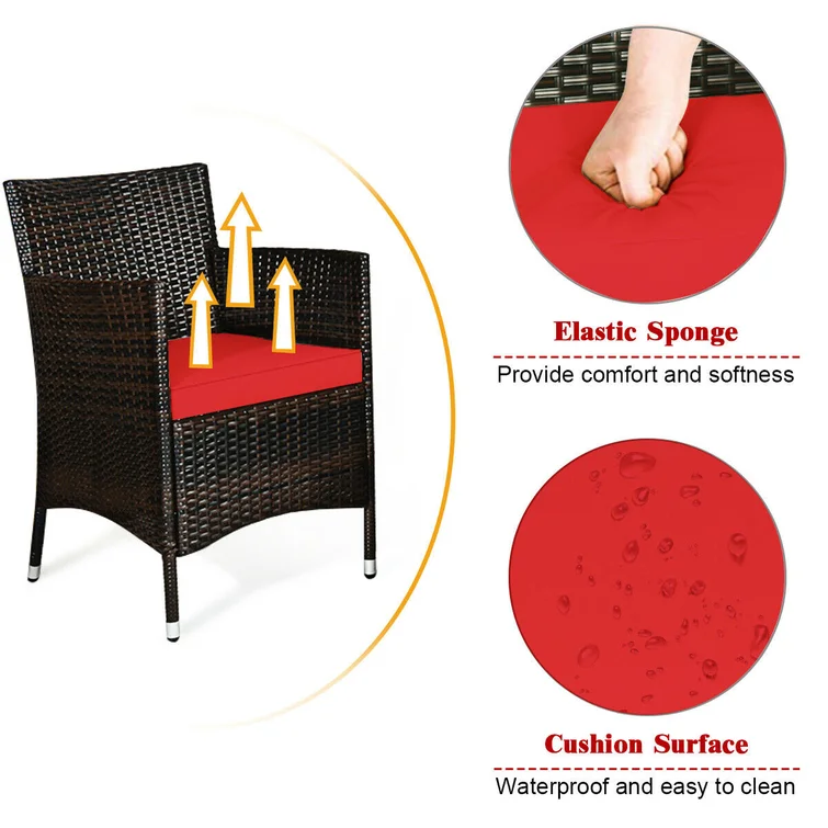  Rayna 4 Piece Rattan Sofa Seating Group with Cushions