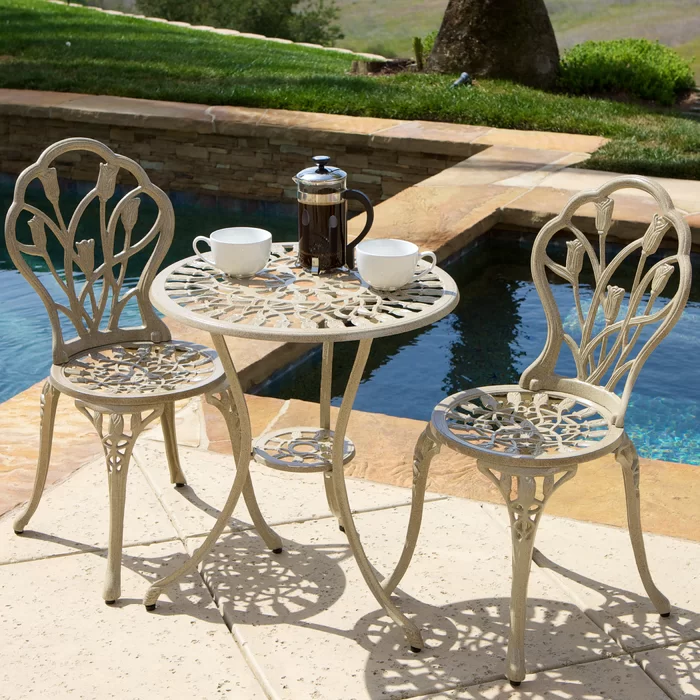  Wilkins Round 2 - Person Outdoor Dining Set with Cushions