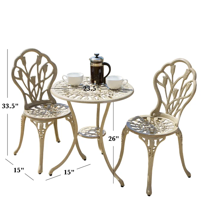  Wilkins Round 2 - Person Outdoor Dining Set with Cushions